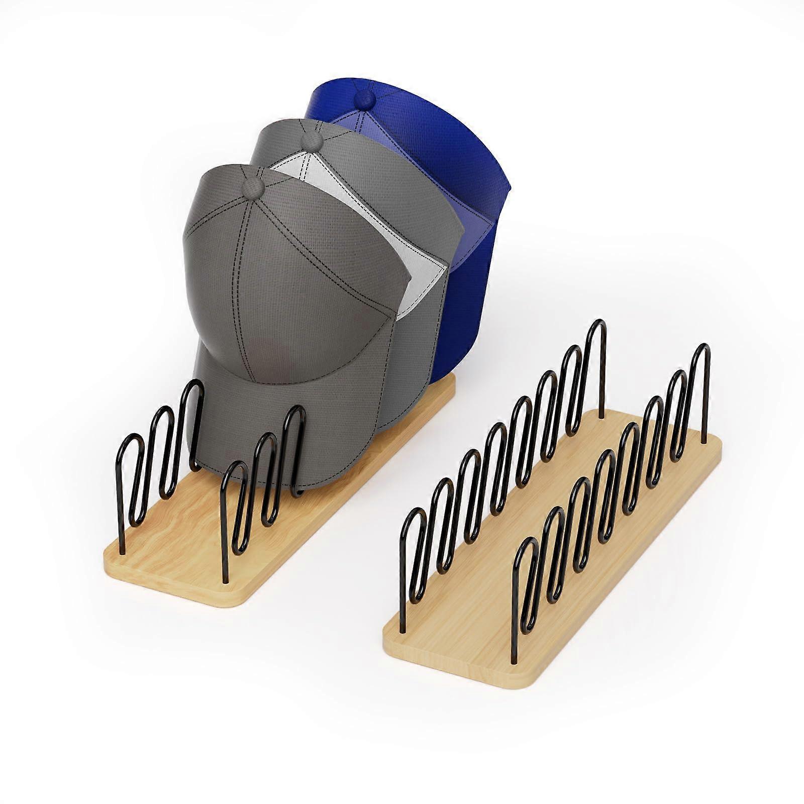 2er-Pack Holzhut-Organizer für die Aufbewahrung im Schrank mit bis zu 14 Kugelkappen