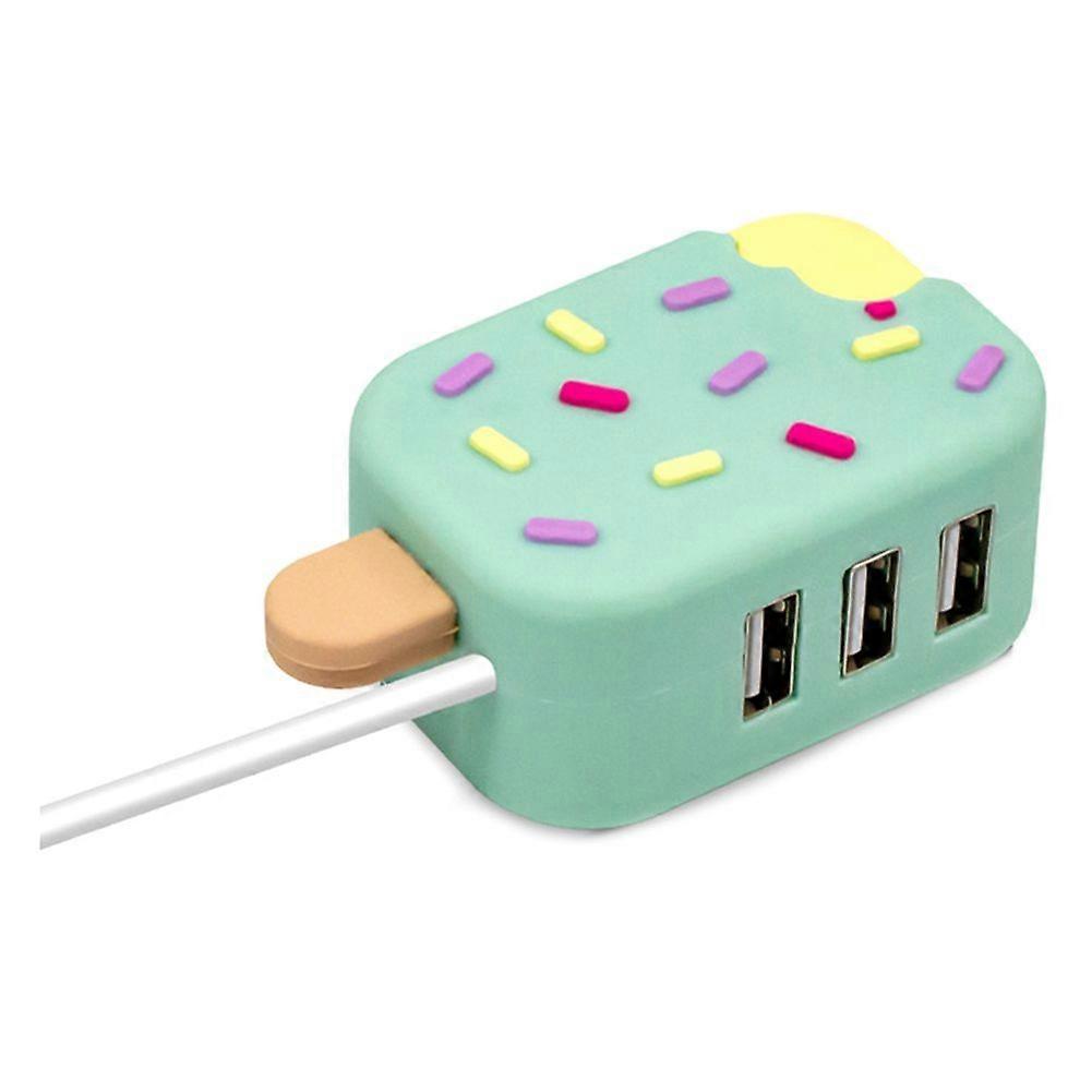 Cute USB Hub Mini Portable Multi-Function Three-Port Hub Converter Splitter Hub for Office Supplies