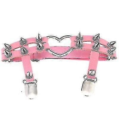 Ladies Heart Rivet Garter Belt, Thigh Suspender, Elastic Leg Chain