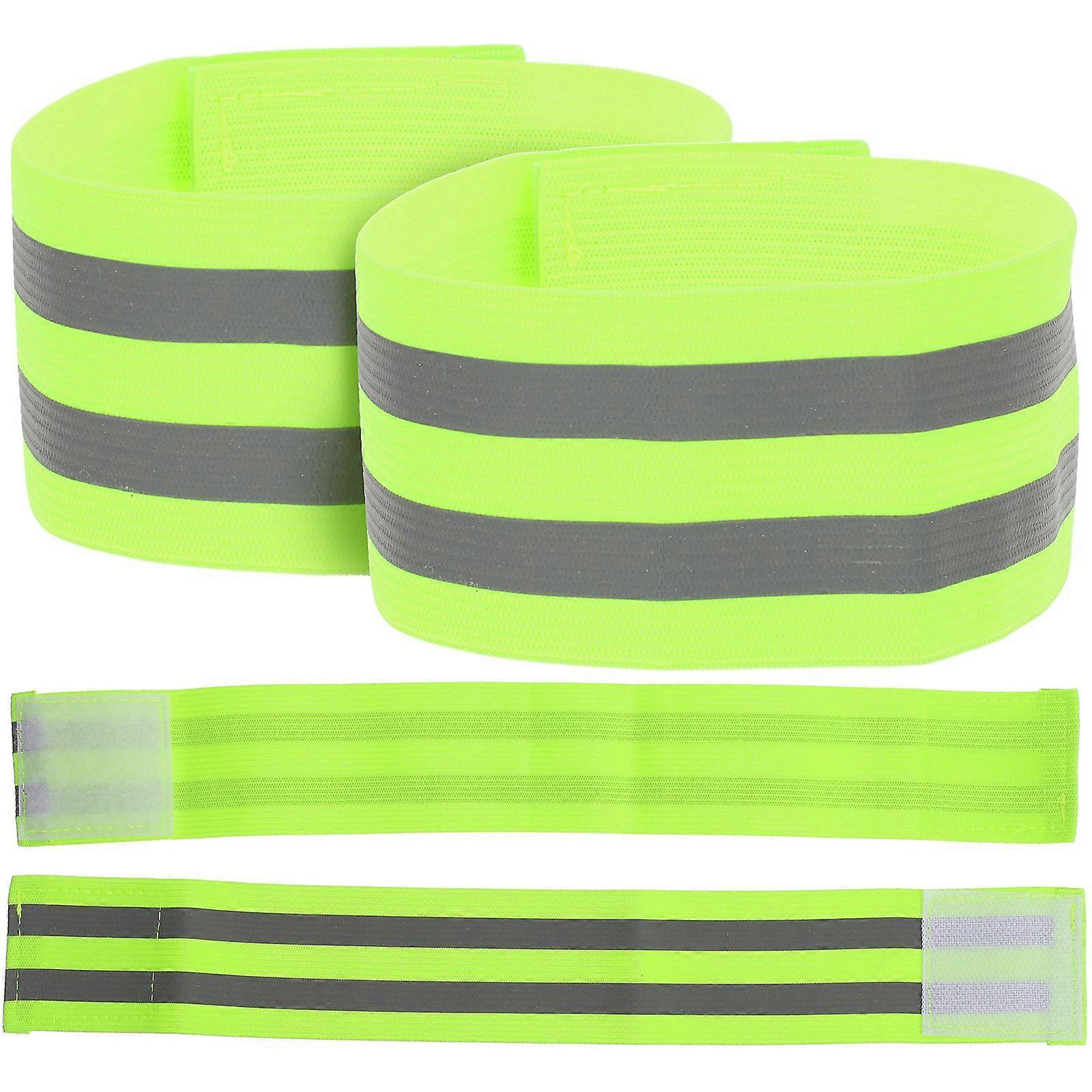 4Pcs Sangles Réfléchissantes Pratiques Bracelets Réfléchissants Haute Visibilité Brassards Créatifs