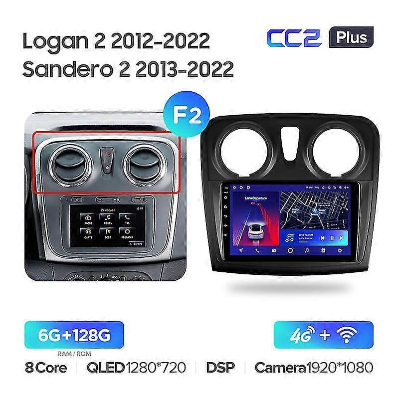 Cc2l Cc2 Plus für Logan 2 2012 - 2022 Sandero 2 2013 - 2022 Autoradio Multimedia Video Player Navigation Gps Android No 2din 2 Din Dvd