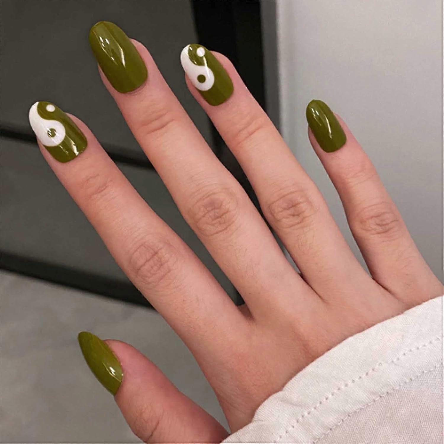 Salon Quality Mani Press On Nails, Long Lasting for Easy Home Application, 24 Pcs, Various Specifications, Customizable Diy Trim, Perfect Gift