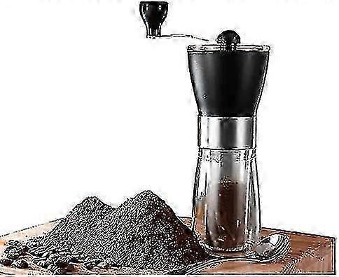 Manual Coffee Grinder , Hand Portable Bean Mill Stainless Steel Handle Adjustable Ceramic Burr Assembly