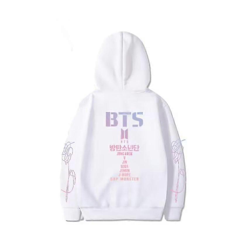 BTS Boys Peripheral Hooded Sweatshirt, White, Size M