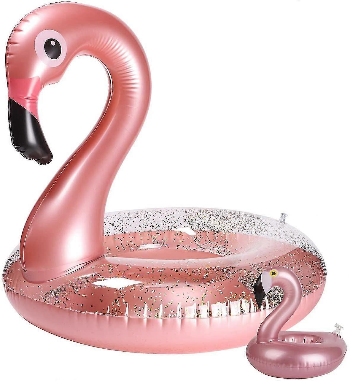 2pack Inflatable Pool Float Drink Holder Set Elegant Vinyl Swimming Floaty Pool