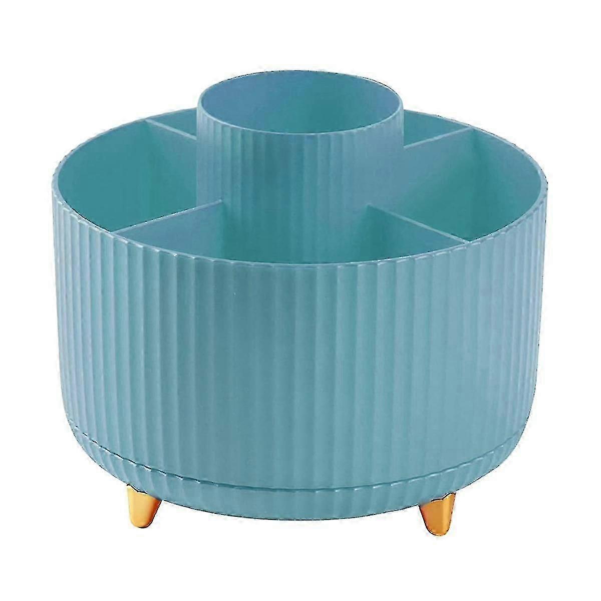 5 فتحات 360 درجة بالتناوب للمكتب ، وعاء كوب قلم رصاص لطيف للمكتب ، المدرسة ، المنزل ، (أزرق)