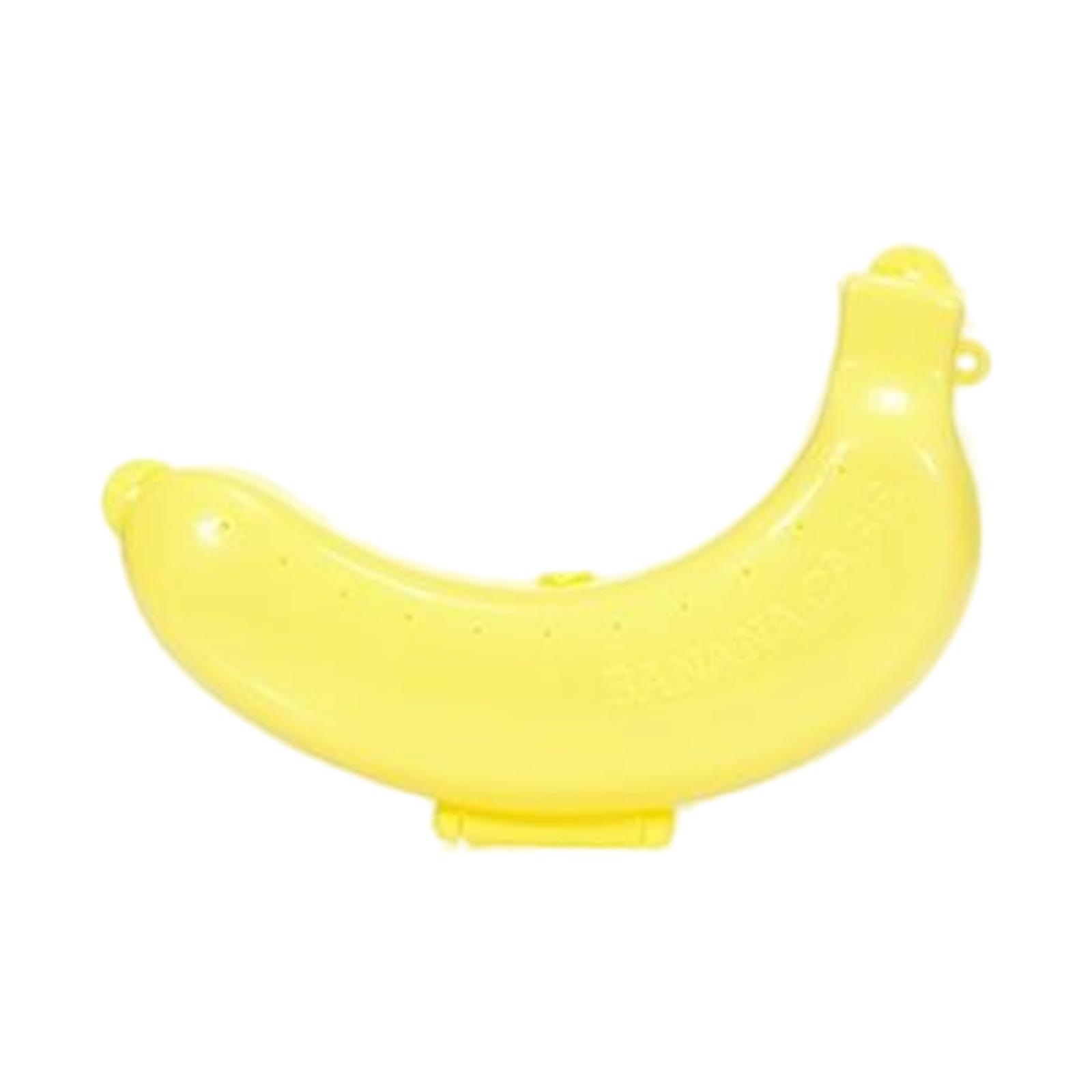 Sturdy Banana Carriers Portable Banana Storage Box For Outdoor Travel And Lunch Protect Portable And Durable Box Yellow