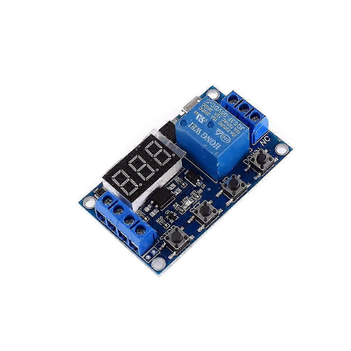 Auto Delay Timer Relay Switch USB 5V/DC 6-30V LED Display for Equipment Control