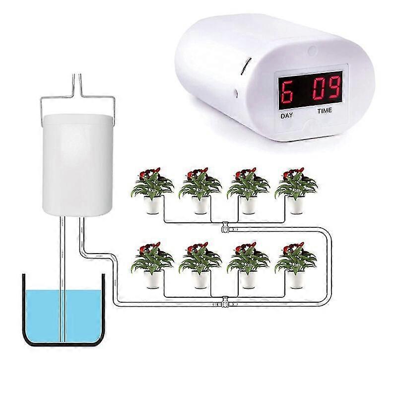 8 Head Automatic Watering Pump Controller Flowers Plants Home Drip Sprinkler Irrigation Device Pump Timer System Garden Tool