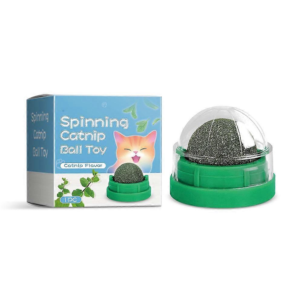 Rotating Catnip Balls Cat Teeth Cleaning Toys Edible Licking Treats Toys