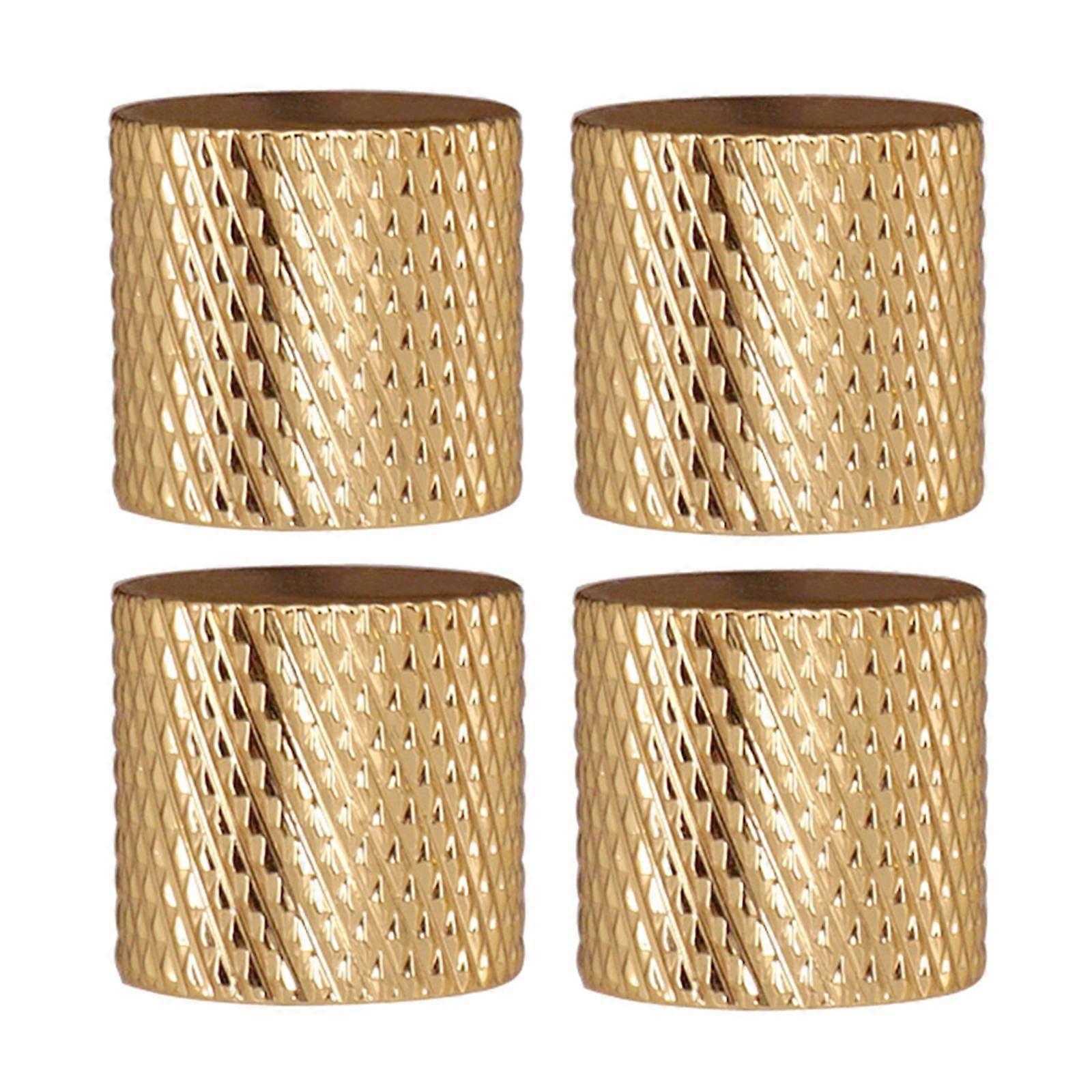 4pcs Knurled Barrel Flat-Top Volume Control Knobs for Electric Bass Guitar