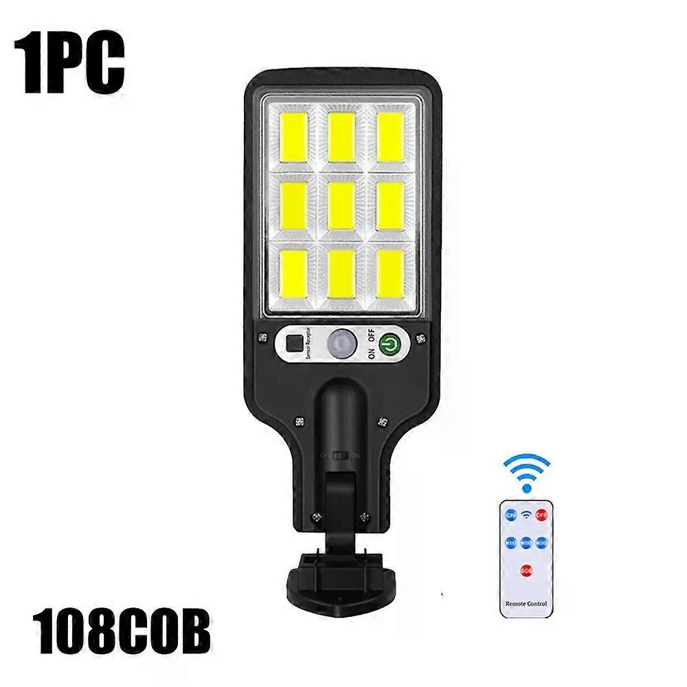 108COB Solar Street Lights Outdoor Wireless Solar Security Wall Lamp Motion Sensor With 3 Modes compatible Front Door Garden Porch