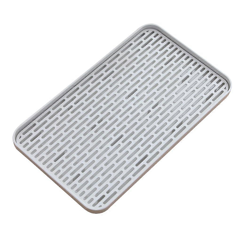 Non Slip Drain Tray Cup & Dish Drying Rack for Sink 15.4 x 10 x 0.98 in