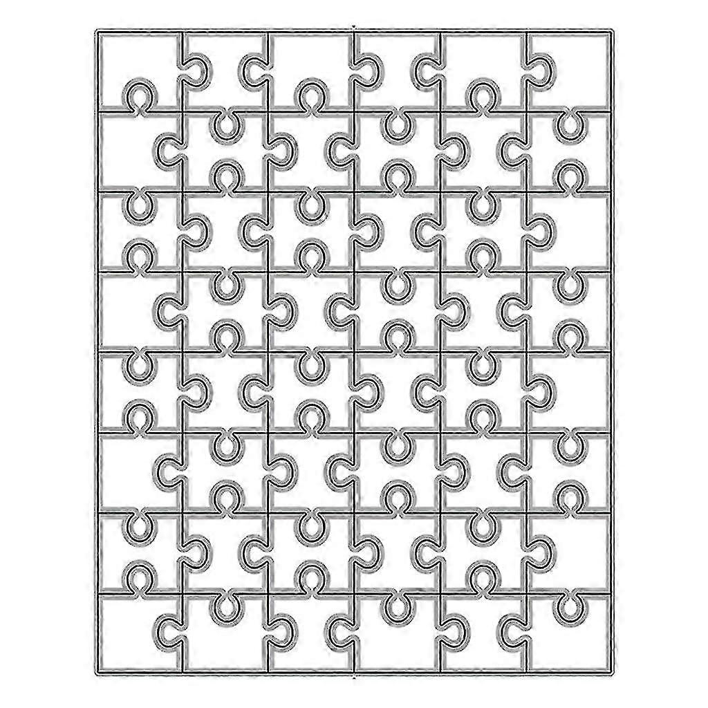 Rectangle Puzzle Metal Cutting Dies Stencil Scrapbook Album Paper Card Template