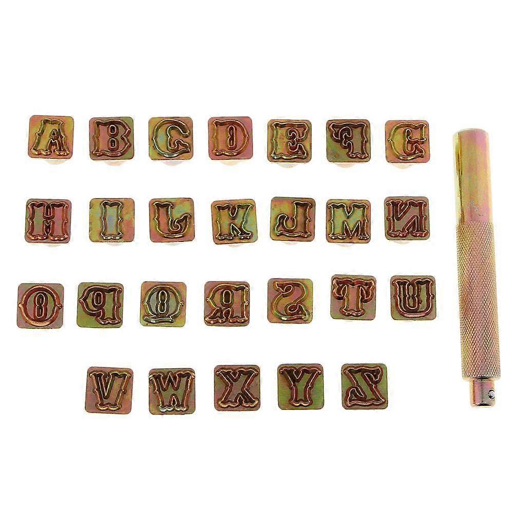 1 Pc Leather Craft Alphabet Stamp Punch Tool with Handle Punch Set
