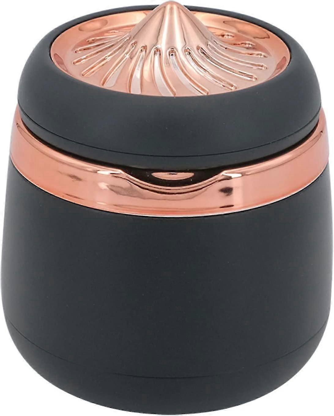 Exquisite car ashtray with colorful LED breathing light and cover, removable and portable (Gold-A)