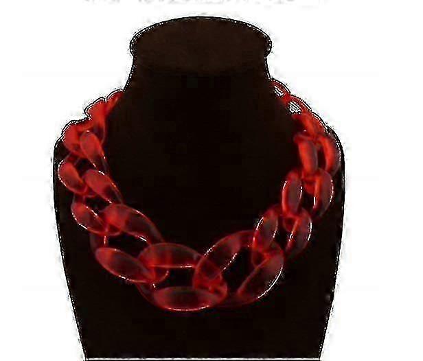 Shibingsheng Vintage Acrylic Necklace Set for Lackingone - Chunky Collar, Choker, Bib & Chain Pendants