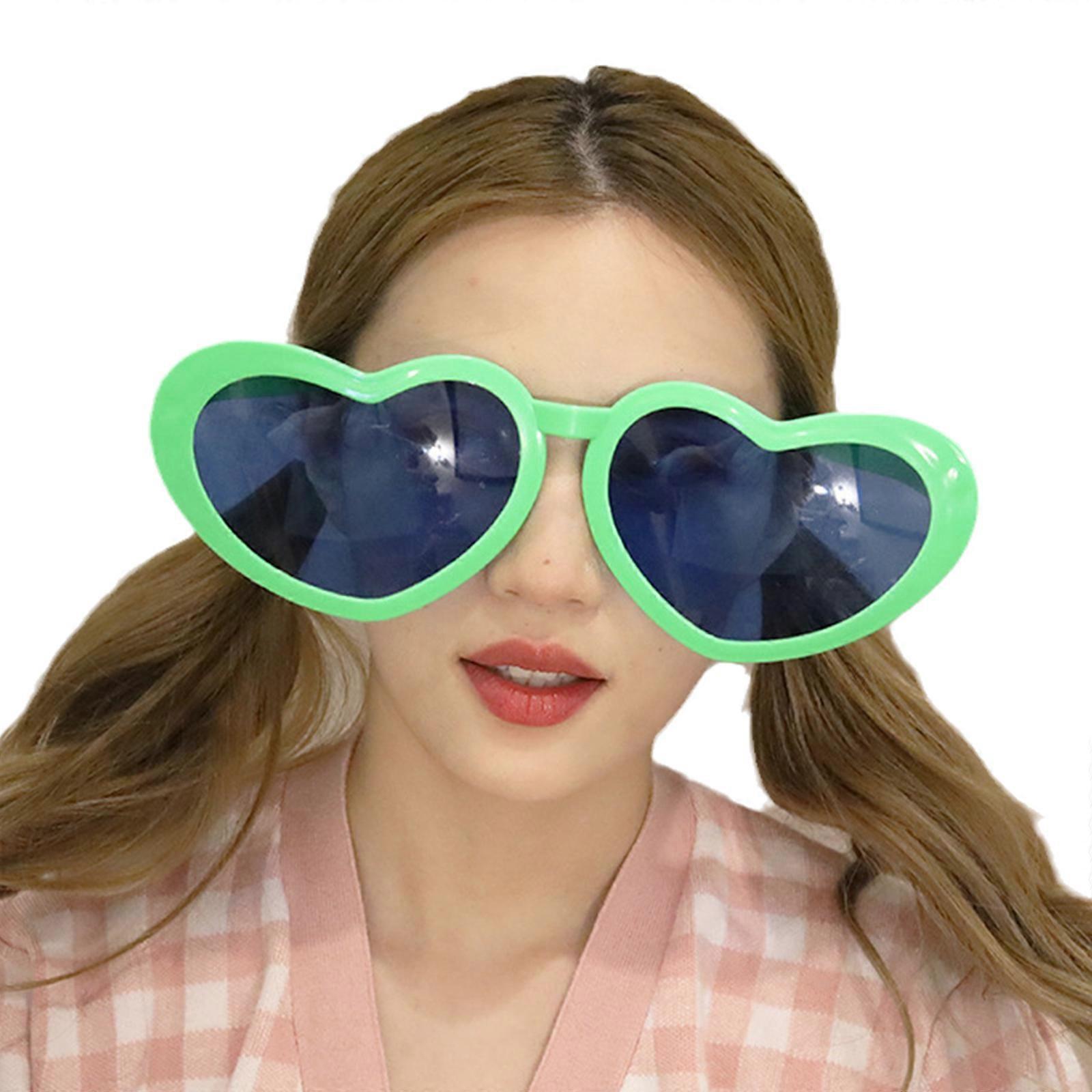 Funny Oversized Heart Shape Sunglasses for Party Cool Eyeglasses