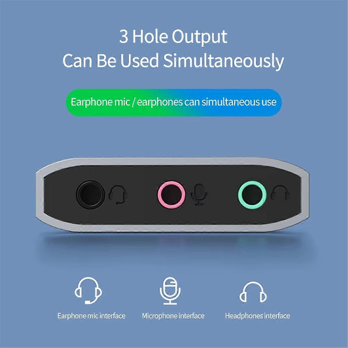 جديد 3 في 1 USB خارجي بطاقة صوت مقبس صوت 3.5 مم محول كابل HIFI الصوت لميكروفون مكبر صوت سماعة رأس كمبيوتر محمول