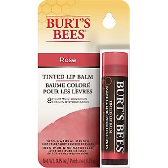 Burt's Bees 100% natürlicher getönter Lippenbalsam, Rose mit Sheabutter und botanischen Wachsen, 1 Tube