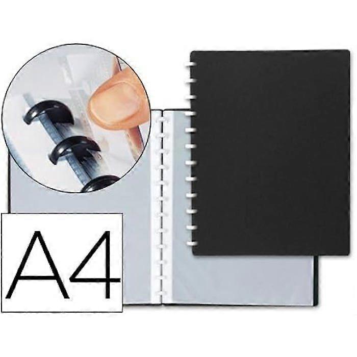 Document holder - LIDERPAPEL - 936126 - 20 removable pockets - A4 - Cyan