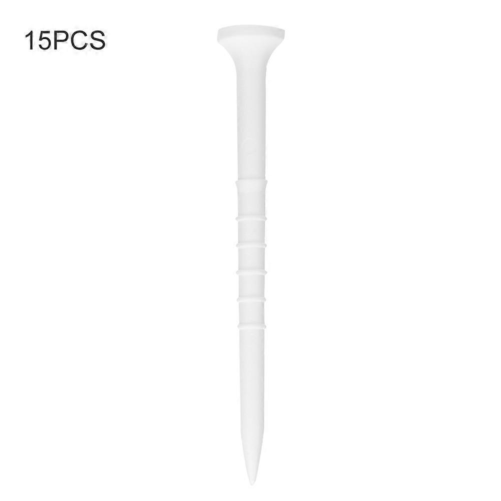 Caiton 15pcs Plastic Golf Cup Tip Tees Training Accessories White
