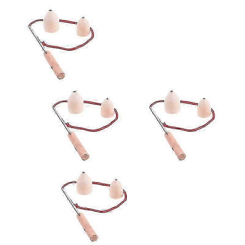 4.3X4.3cm Spinning Tops 4 Sets Wooden Tops Peg-tops Educational Craft Gift Toys For Child