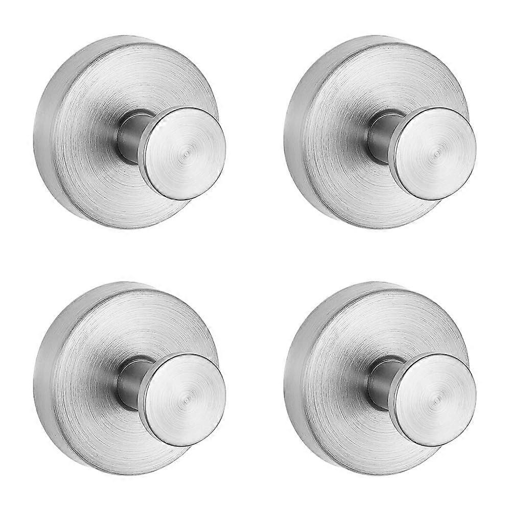 4 Pack Upgrade Suction Cup Hooks for Bathrooms Shower Silver