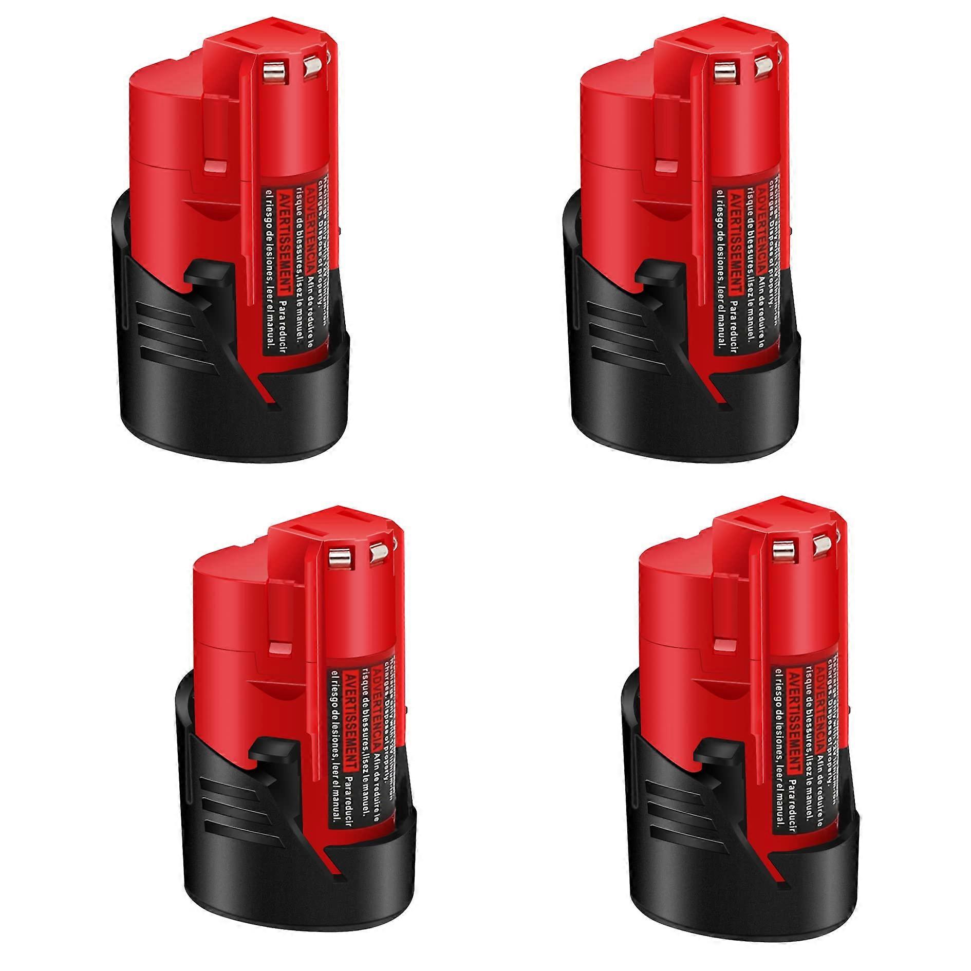4Pack 3.0Ah 12V Battery 48-11-2401 Compatible With M12 Tools RedLithium