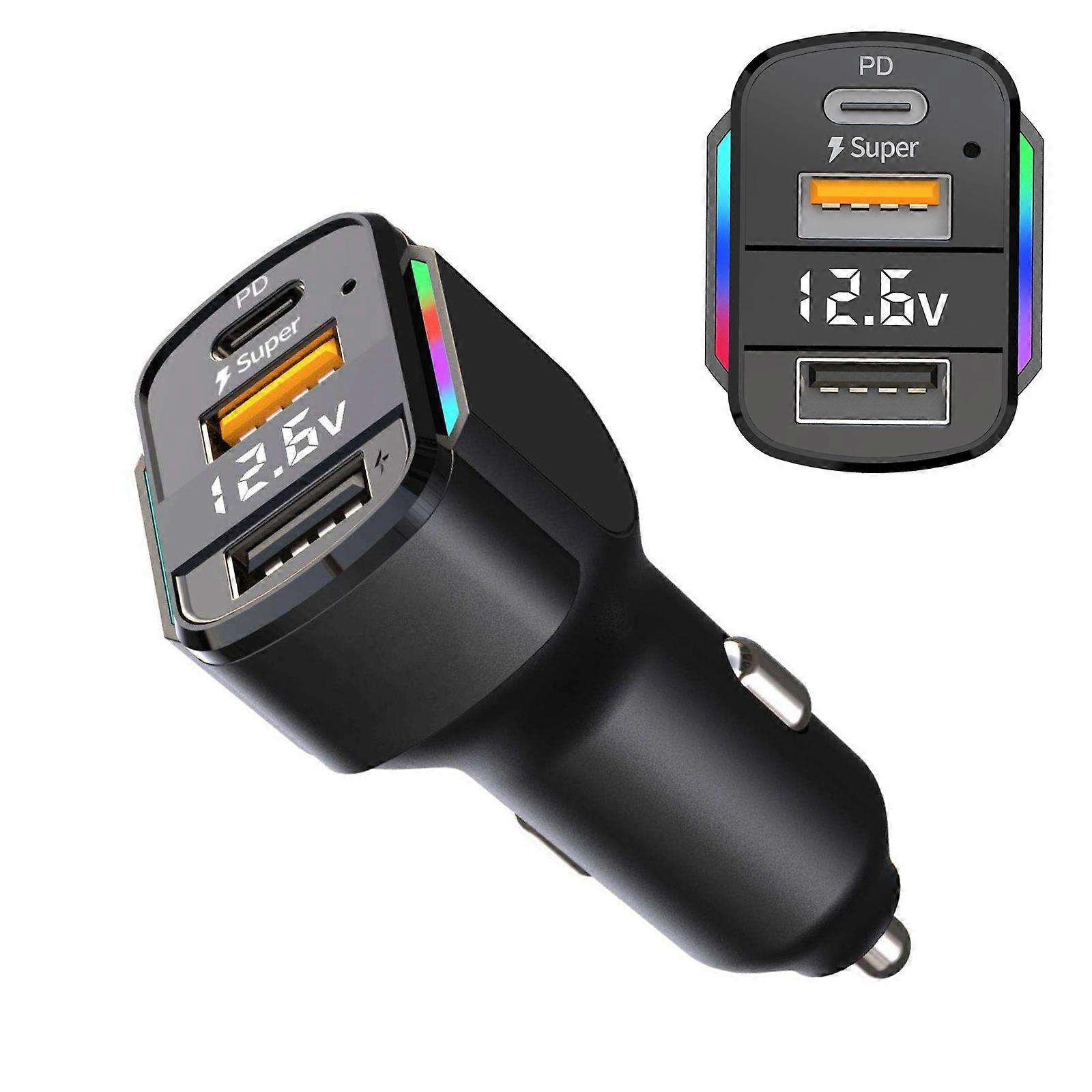 K3 Car Multifunctional PD + USB Dual Port Fast Charger
