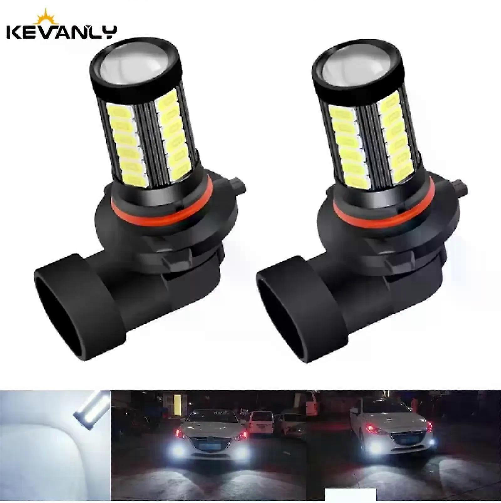 2pcs 12-24V H7 H4 H11 5730 Chips 33smd 9005 HB3 HB4 9006 LED Bulbs Fog Lamp Headlight Bulb Running Light Car Driving Light 6000K
