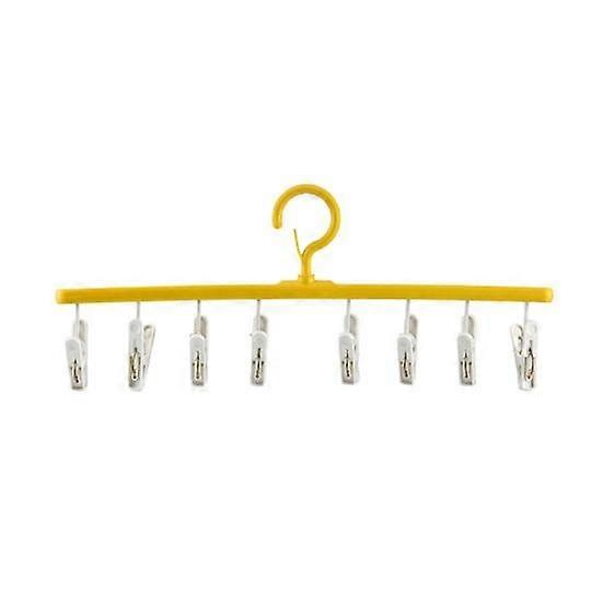 Clothes Drying Hanger 8 Clips 360 Degree Rotatable Windproof Plastic Laundry Hanger Underwear Socks Holder Household Supplies