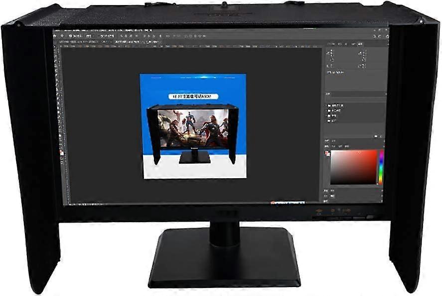 17-27 Inch Monitor Hood for Dell HP Viewsonic Philips Samsung EIZO NEC ASUS ACER BENQ AOC Lenovo, 41-71cm Frame Width