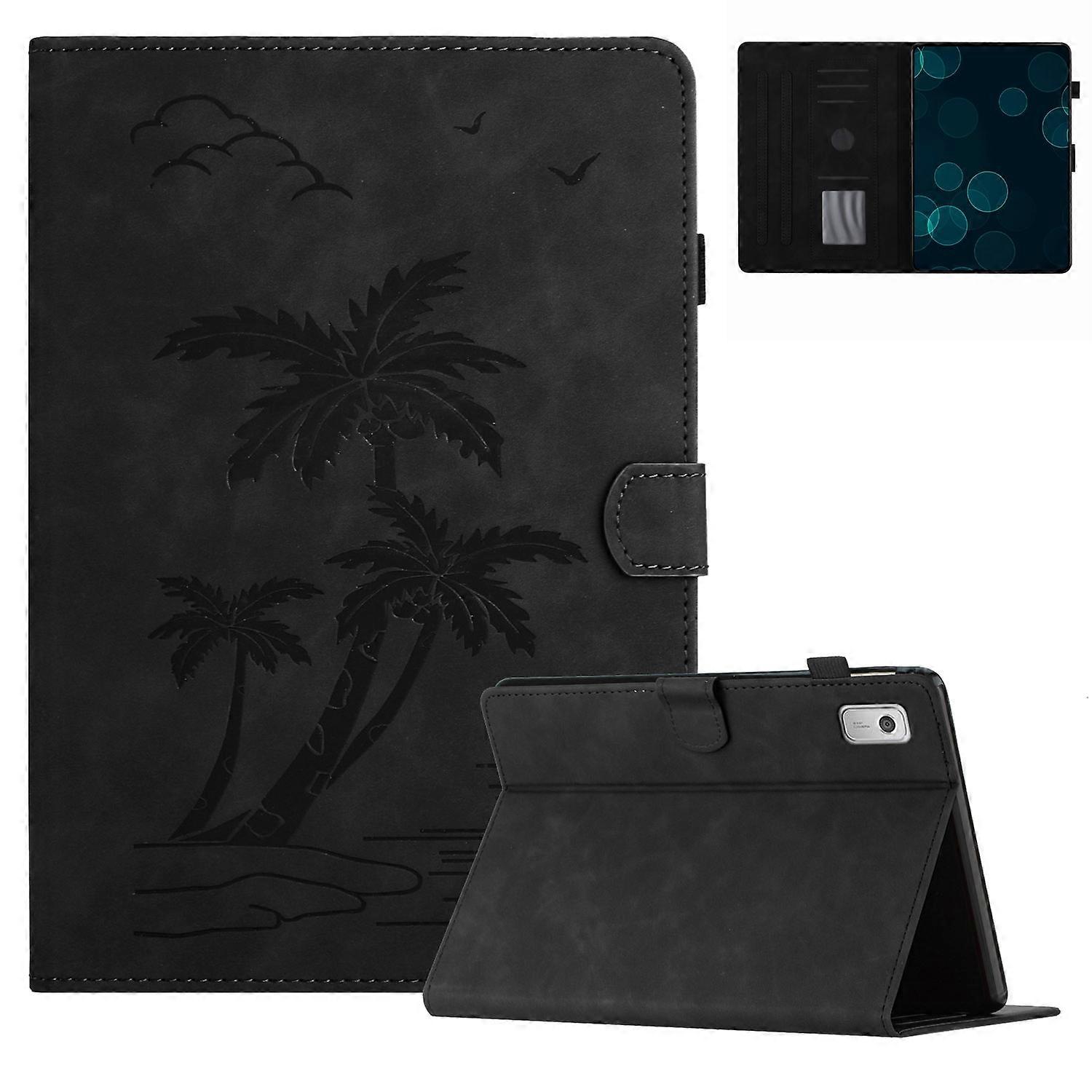 Coconut Tree Embossed Smart Leather Tablet Case