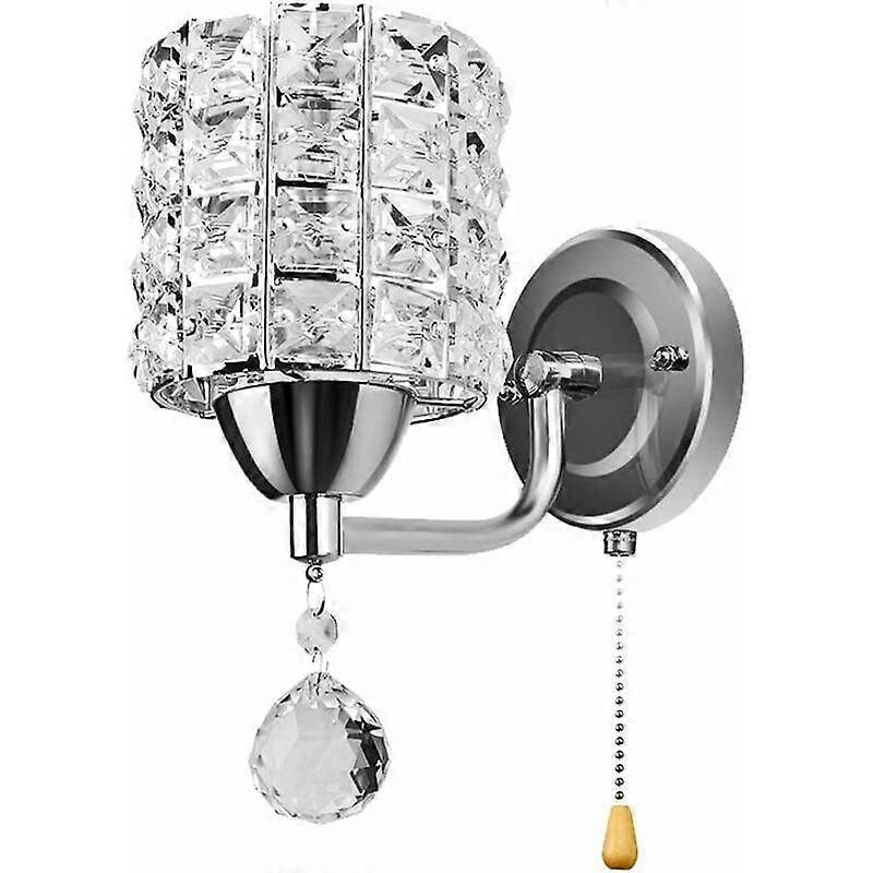 Crystal Wall Light with Pull Switch for Bedroom and Aisle