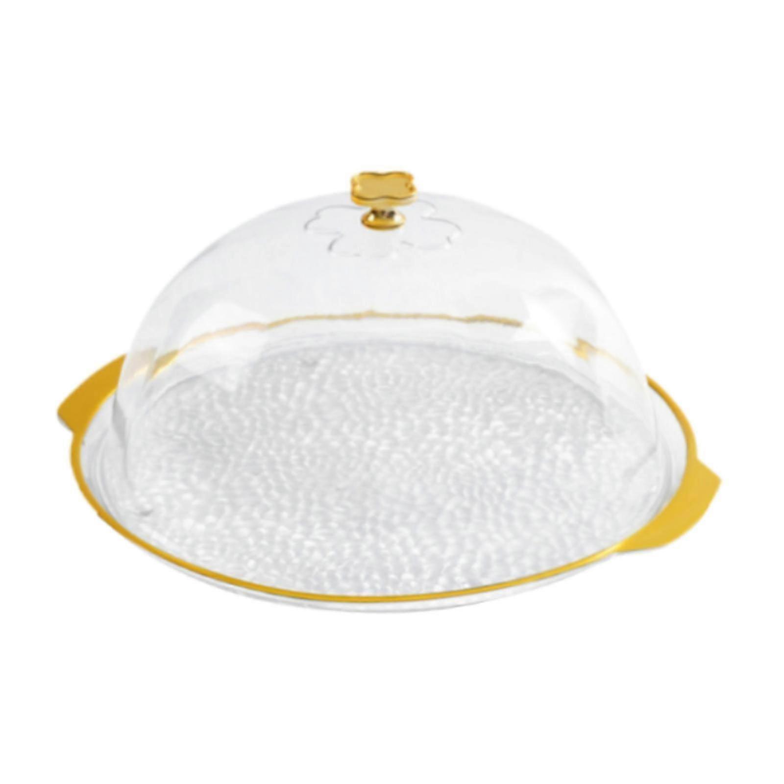 Cake Plate with Dome Display, Bread Storage & Serving Tray for Kitchen, Dessert Shops