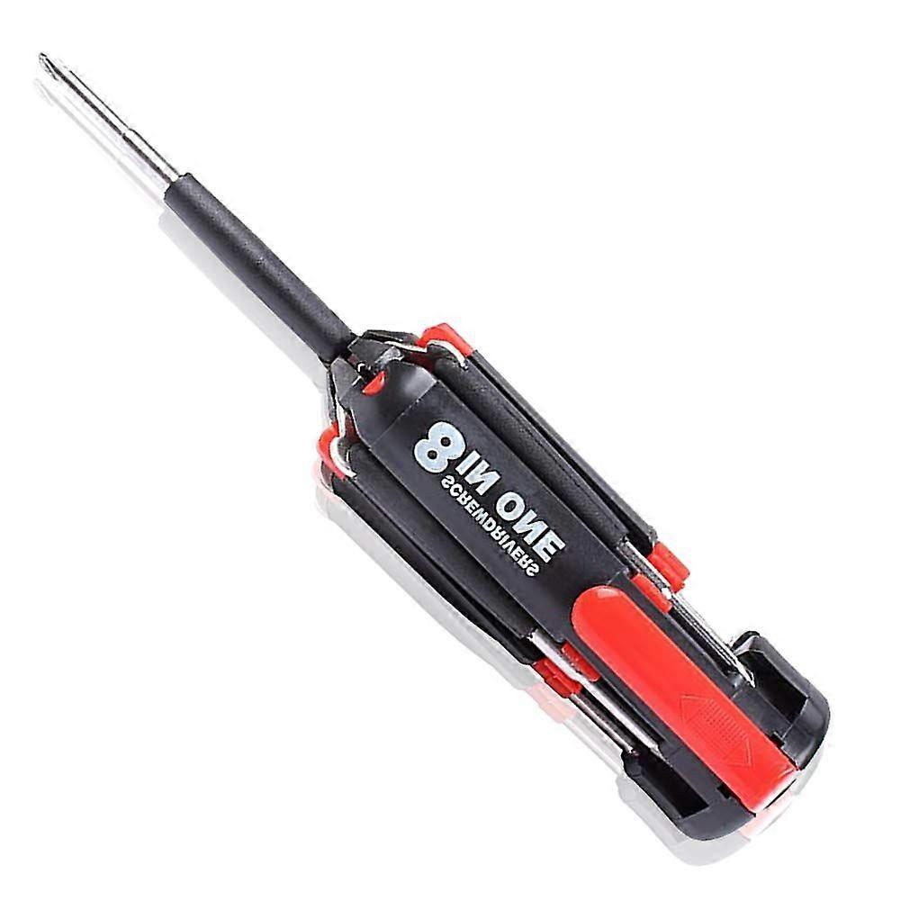 Screwdriver - 8 in 1 Multifunctional Portable Screwdriver Tool Set with 6 LED Flashlight 8 in 1 Screwdriver Set Home Industry Multipurpose Screwdriver