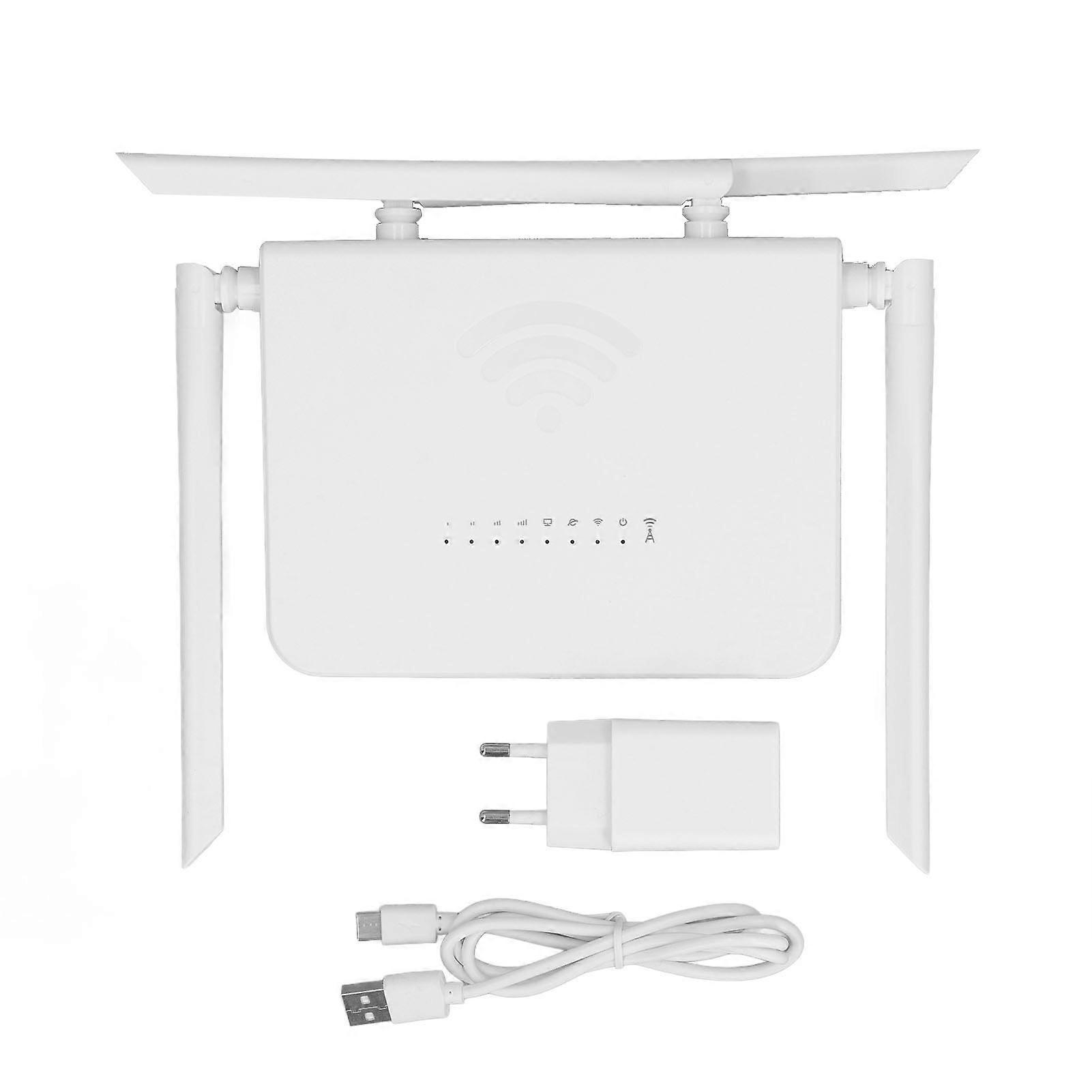 4G LTE Wireless 300Mbps 4 Antenna Unlocked Mobile WiFi Hotspot Router with SIM Card Slot for Europe Asia 100‑240V