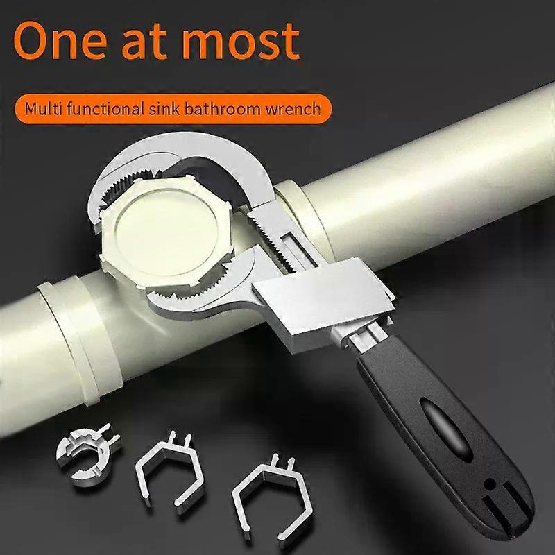 Adjustable Wrench Universal Double Ended Wrench Aluminium Alloy Open End Spanner Bathroom Plumbing Faucet And Sink Repair Tool