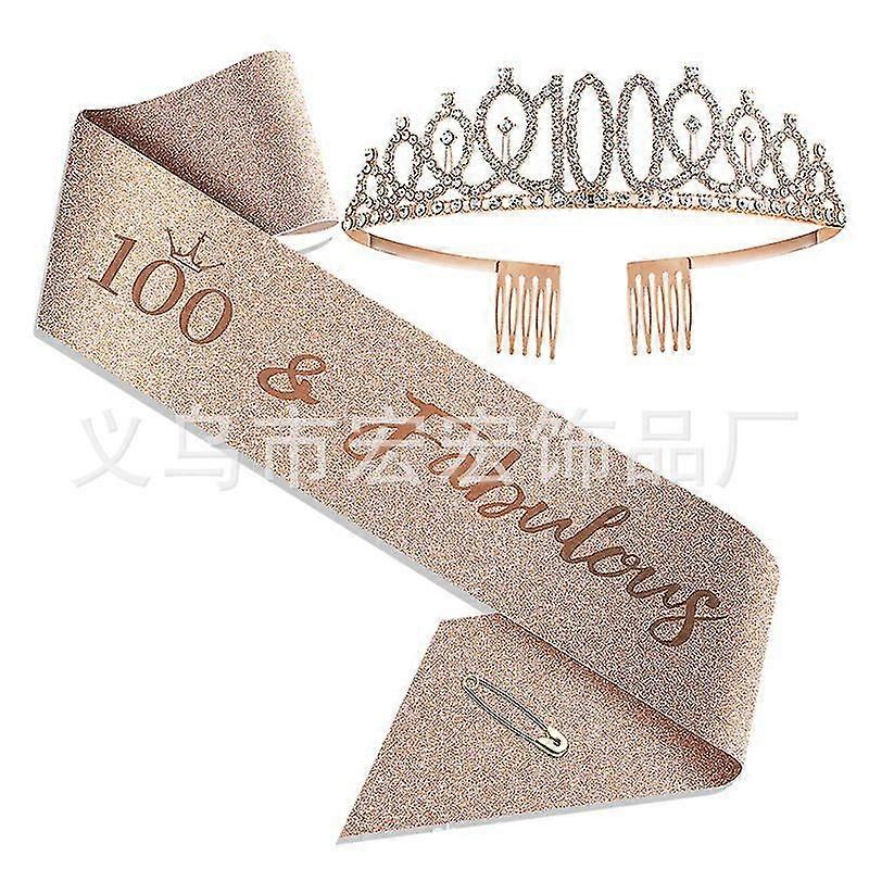 Party Crown Headband Rhinestone Crown Hair Accessory First Year Number Birthday Cake Ornament Alloy Headband
