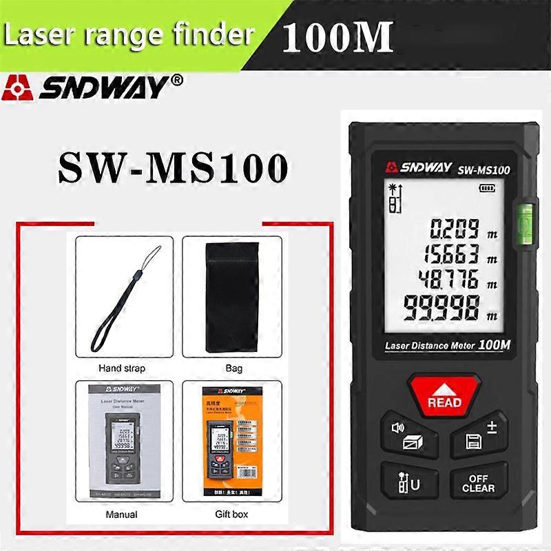 SNDWAY Laser Distance Meter Range Finder Digital Mini Rangefinder Multifunctional Measuring Tool Professional Electronic Ruler