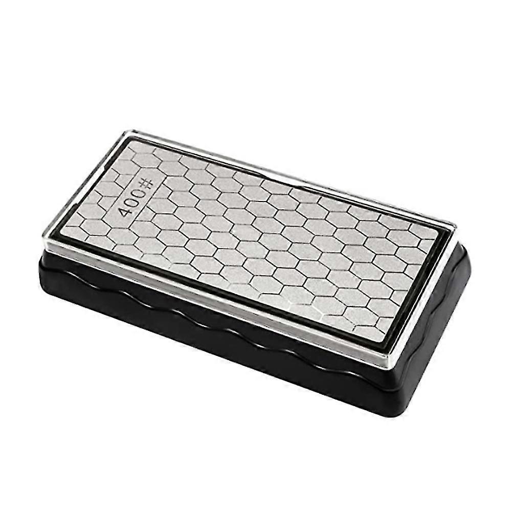 Double-sided Diamond Sharpening Stone,whetstone Surface Plate With Non-slip Base(400/1000 Grit)