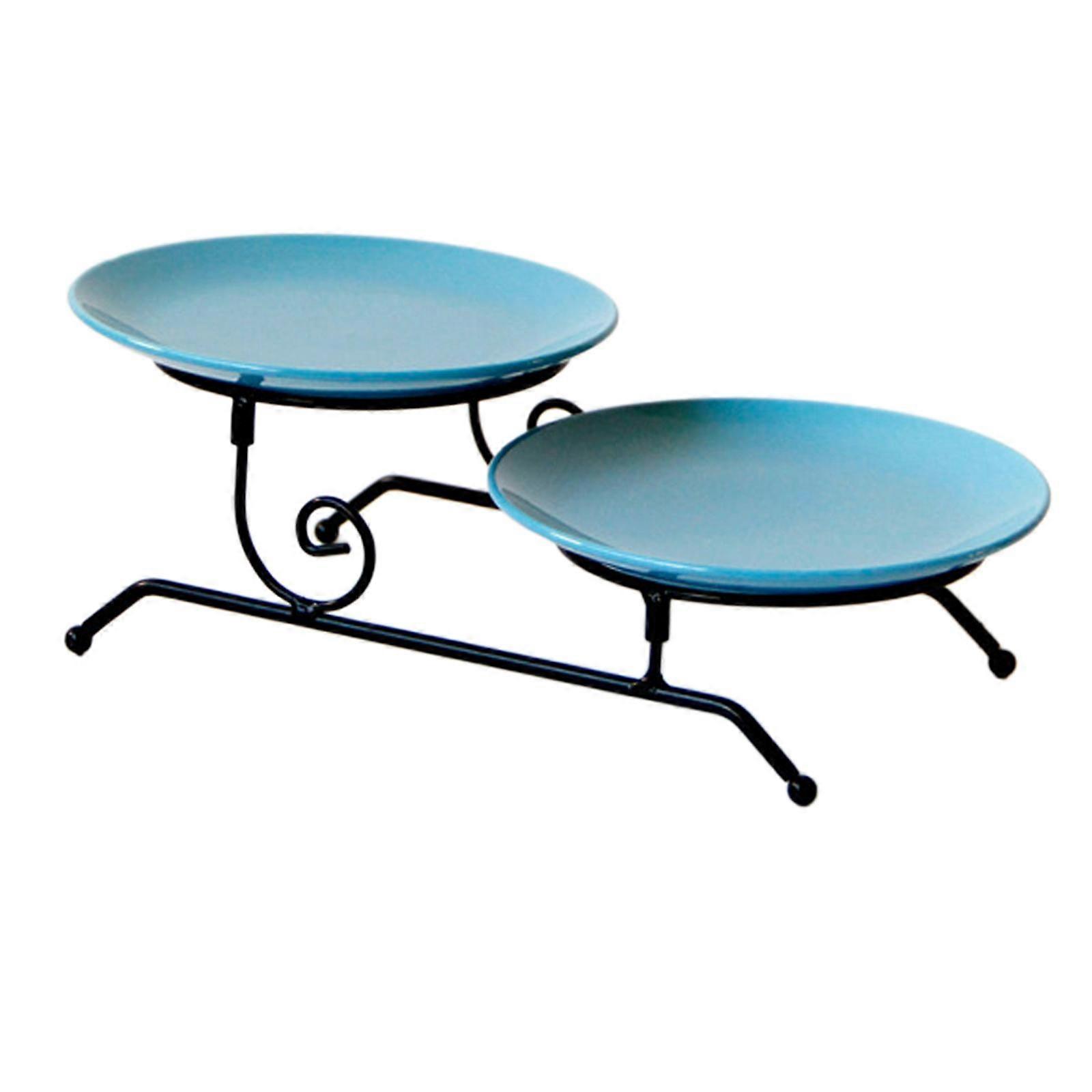 Cupcake Cake Stand, Serving Tray Ceramic Iron Shelf for Fruit Dining