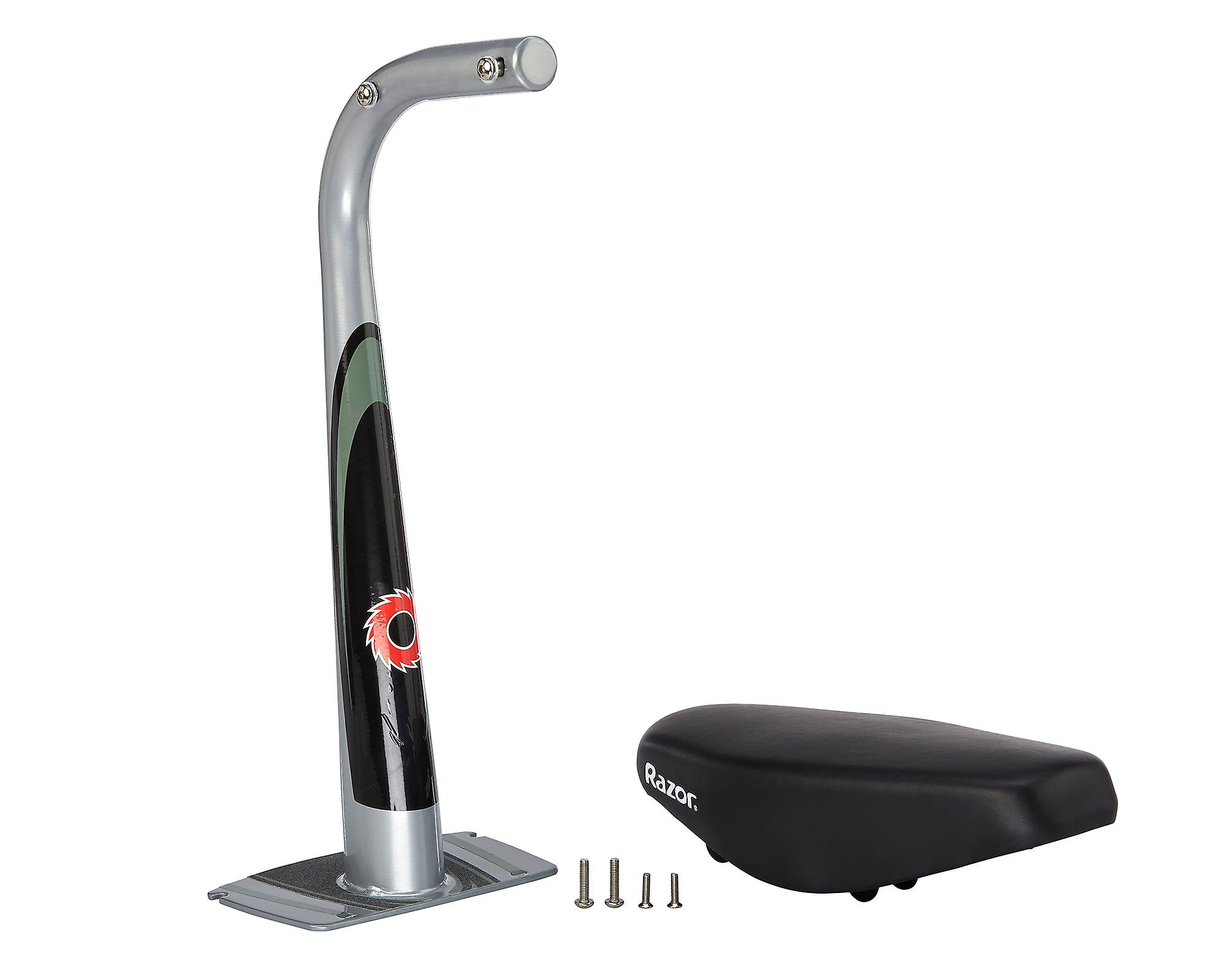Razor e300 seat with post - white/blue