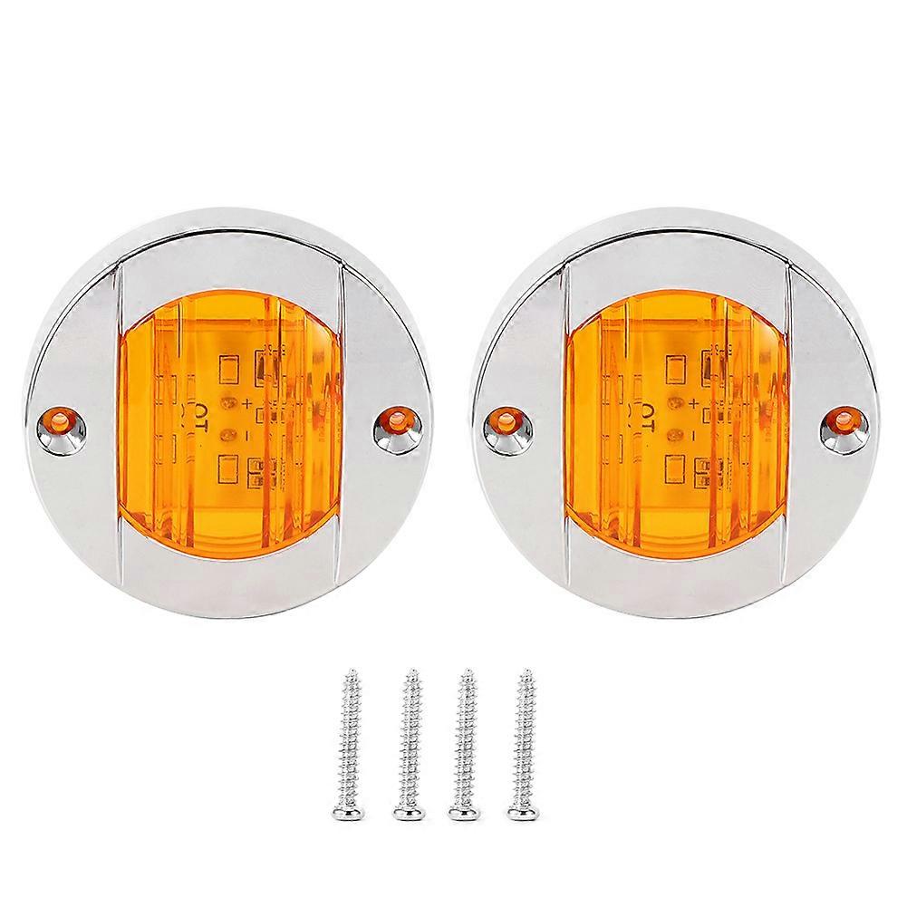 2PCS 6LED Transom Light IP67 Boat Navigation Truck Cruises Round Side Stern Lamp