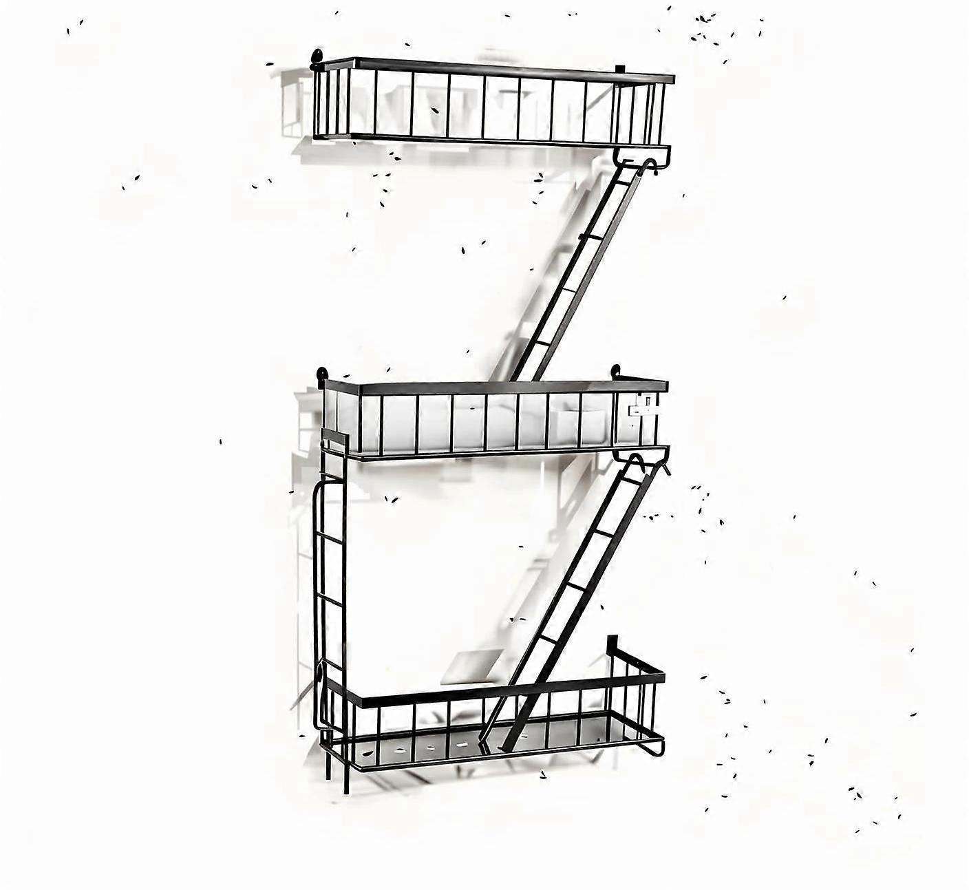 Creative multifunctional metal storage rack, 27 lbs load-bearing, easy to install, a good helper for space saving