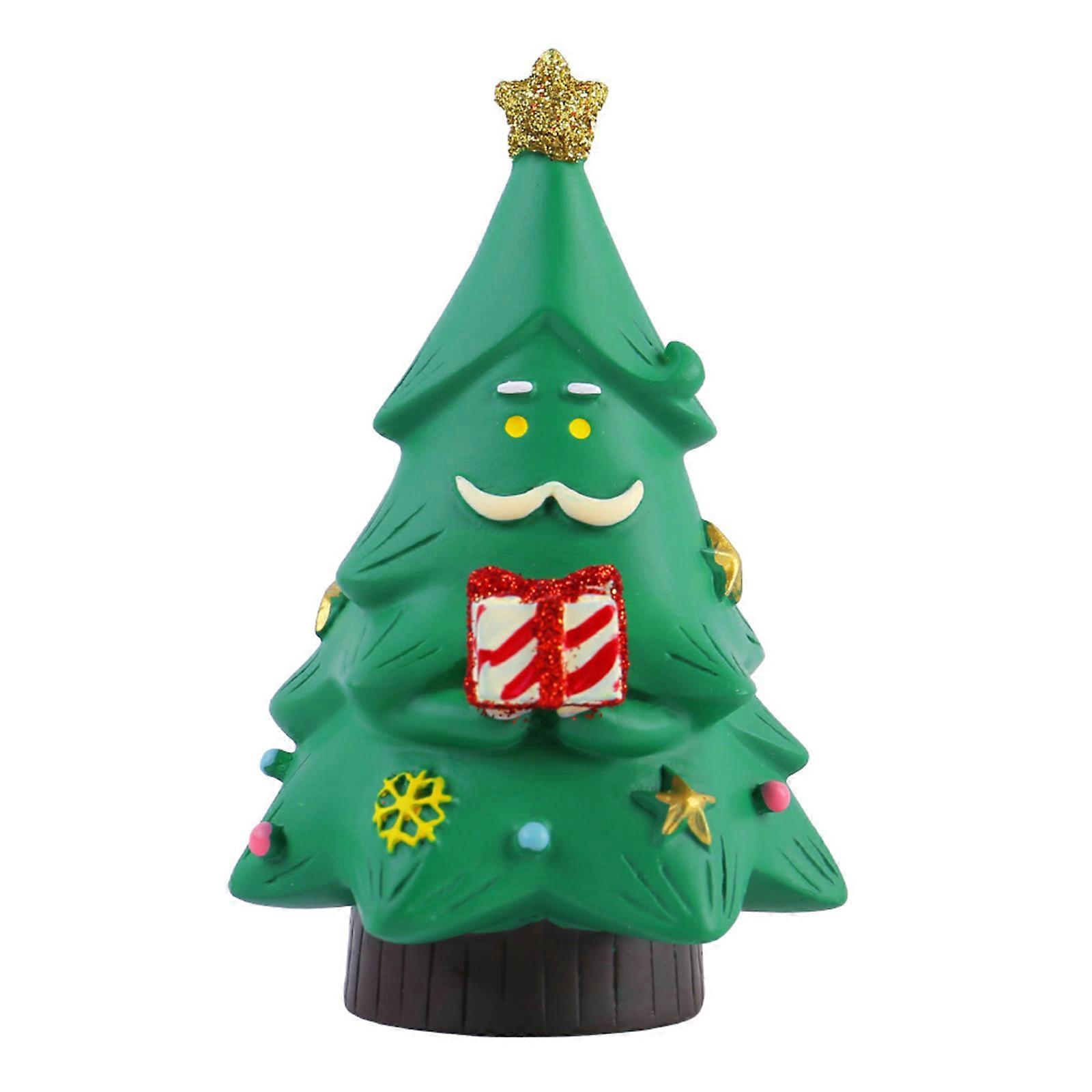 Hand Paint Christmas Tree Decoration Resin Craft for Christmas Tree Bright Color, Resin Craft with Care for Mantles Multicolor