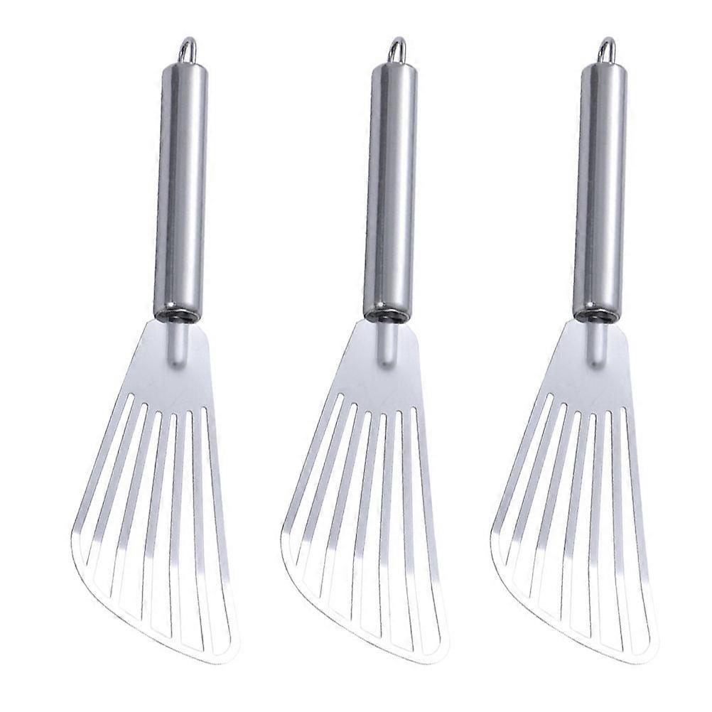Stainless Steel Slotted Turner for Kitchen Use Silver Multi Functional Practical Tool 3 Pieces