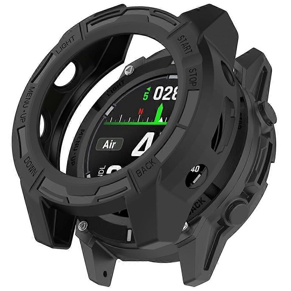 Watch Case Armor Protective Case Accessories for GARMIN Descent G2/G1/G1 Solar/G1 Solar Letel (Black)