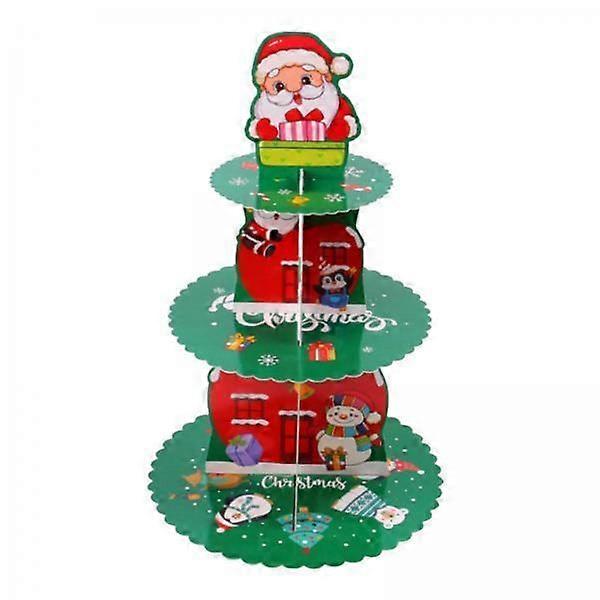 2xNoel Tatlı Standı Taşınabilir Muffin Standı Kutlama Cadılar Bayramı Dükkanı Noel Baba için